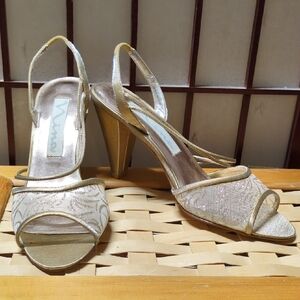 Nina Heels, Bridal Style In Soft Gold